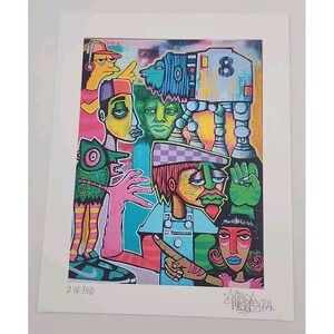 Dr Nuse 89 signed Blotter Art print graffiti outsider psychedelic art  2024